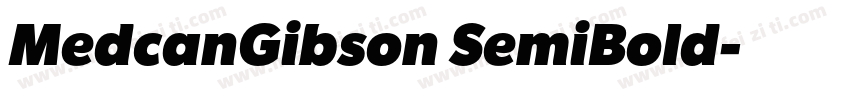 MedcanGibson SemiBold字体转换